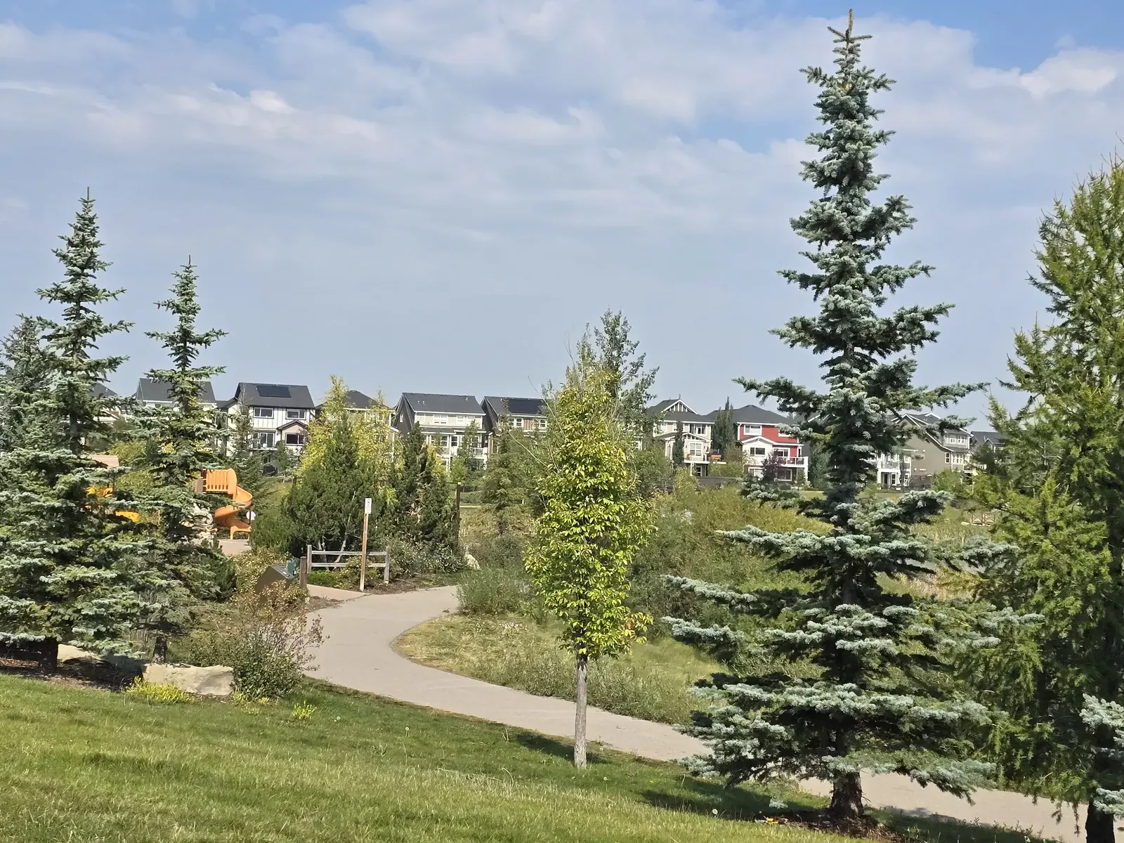 Sunset Ridge park pathways, Cochrane Alberta